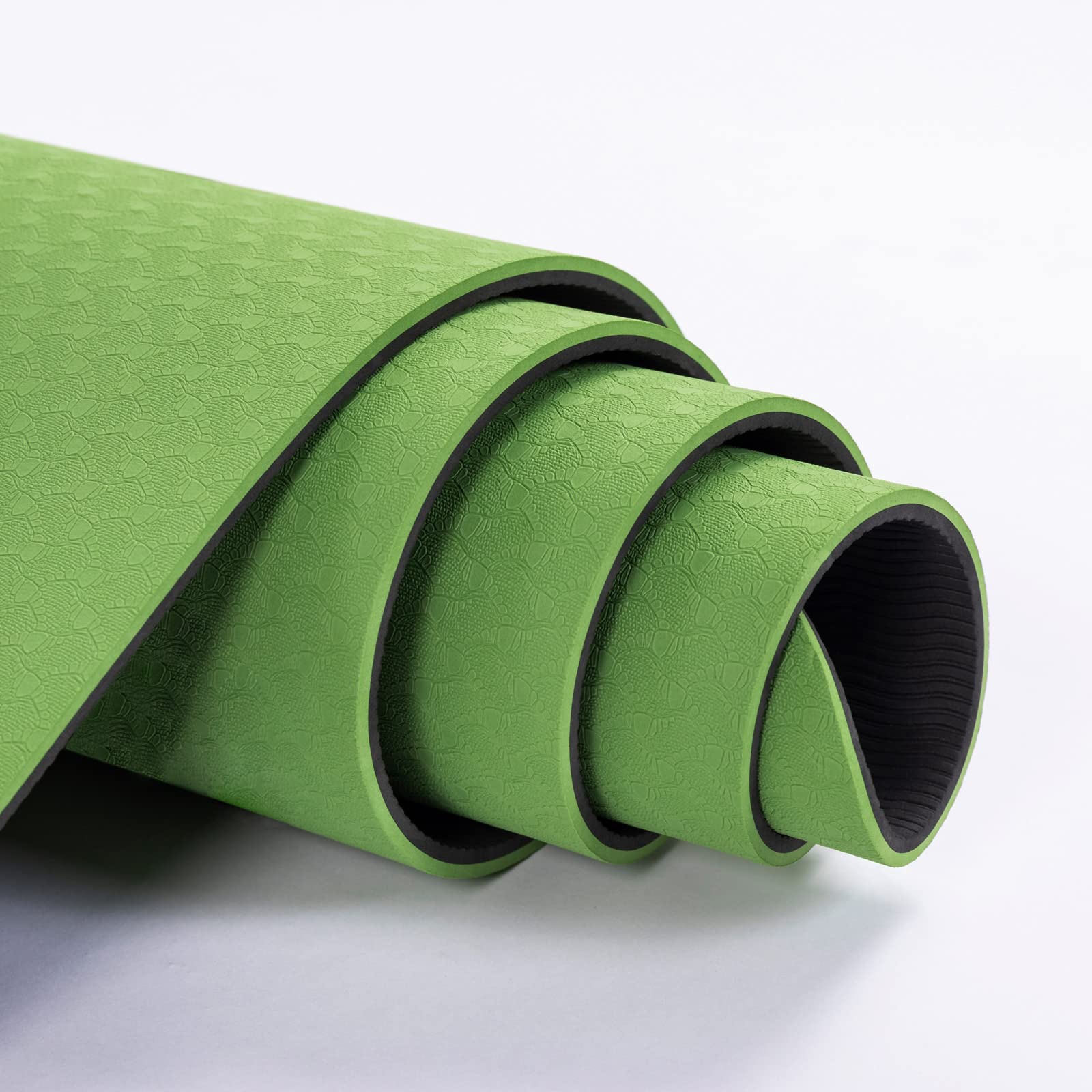 Marjar Yoga Mat Non Slip Exercise Mat TPE Eco Friendly Anti-Tear Yoga Mats for Women 1/3" Fitness Mat for Home Pilates Mats with Carrying Strap