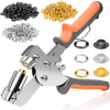 SBGGRL Grommet Tool kit,3/8 Inch Heavy Duty Grommet Pliers with 300 pcs 10mm Metal Grommet (Gold, Black, Silver) for Tarps, Fabric,Leather, Tents,
