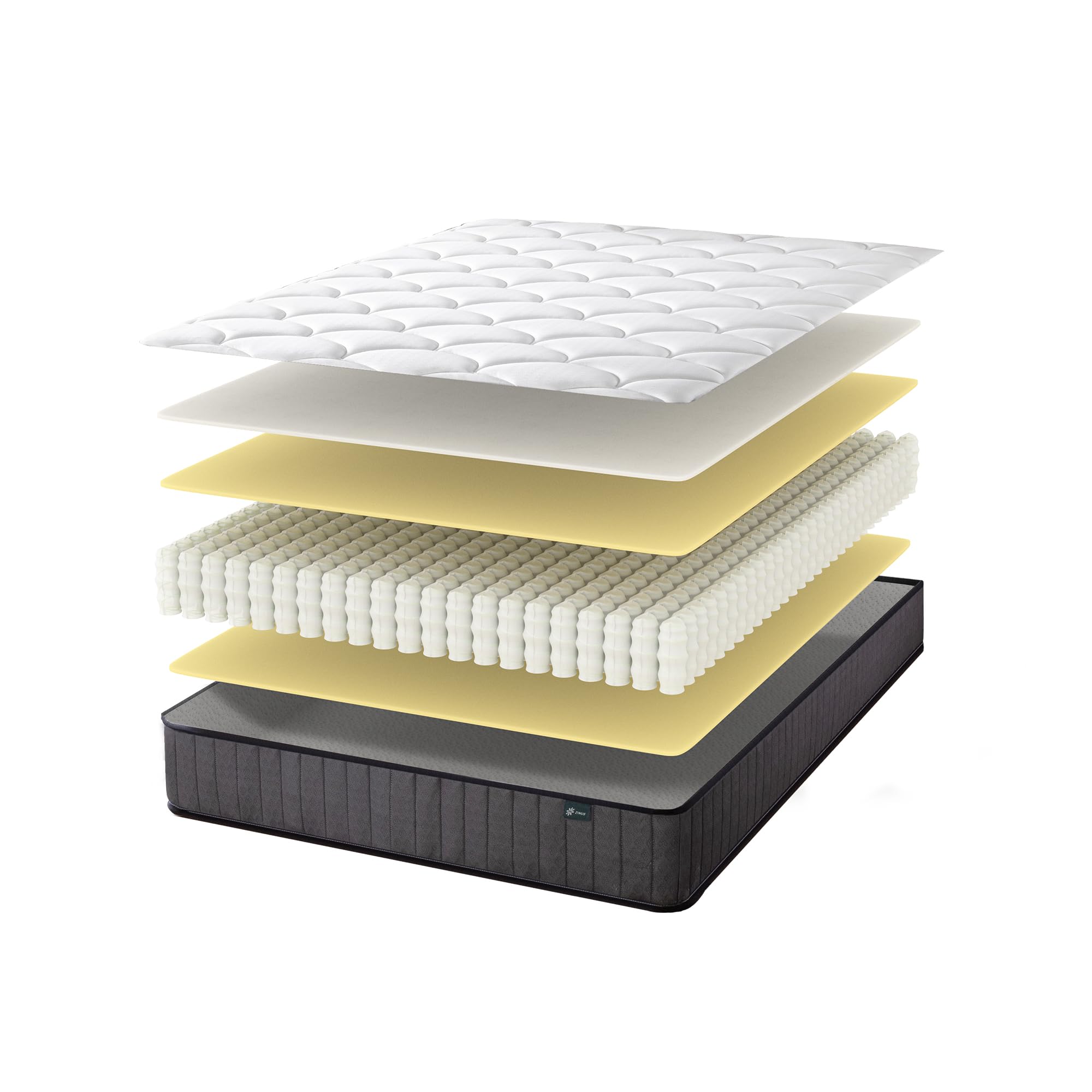 Zinus Single Mattress - Pocket Spring & Memory Foam Mattress - 90x190cm/3x6.2ft - Height 20cm/8in - Medium Firmness - Skin-friendly Hybrid Mattress -