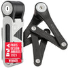 FoldyLock Mini Folding Bike Lock - Patented Lightweight Bicycle Lock - Heavy Duty Anti Theft Smart Secure Guard with Key and Case for Electric Scooter