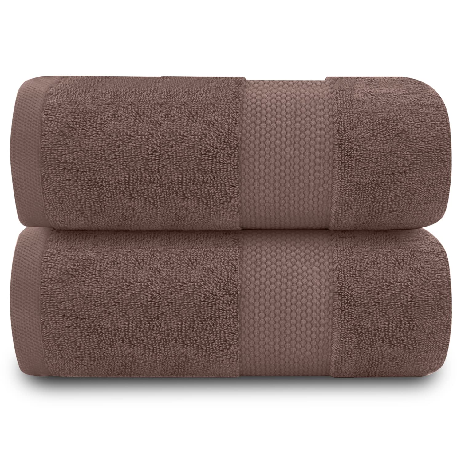 GC GAVENO CAVAILIA 100% Cotton Pack of 2 Bath Sheets, Premium Quality 700 GSM Fade Resistant Extra Absorbent Towels, Egyptian, Camel, 90x140 Cm