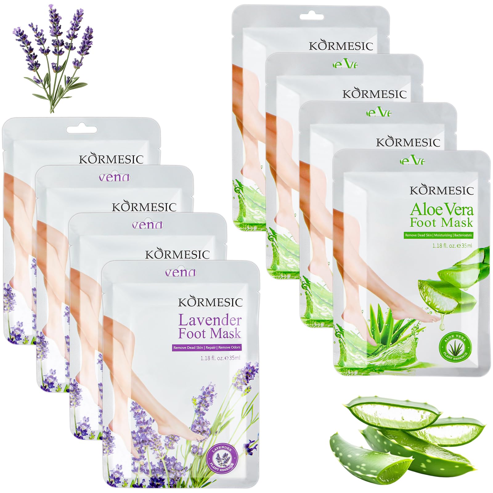 Foot Peel Mask - 8 Pcs Exfoliating Foot Mask Socks, Foot Moisturiser Socks for Foot Care,Soften Dry And Cracked Heels, Rough Feet, And Improve