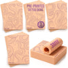 Stencil Skins Pre Printed Tattoo Practice Skin Set 5 Serpentine Designs, 3mm Silicone Fake Skin Pad, Practice Line Work, Shading & Colour for