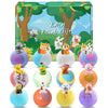 Bubble Bath Balls for Kids, 12Pcs Bath Bombs with Animal Surprise, Organic Natural Bath Ball Bathbombs Spa Bath, Bath Bombs Gift Set Handmade Spa