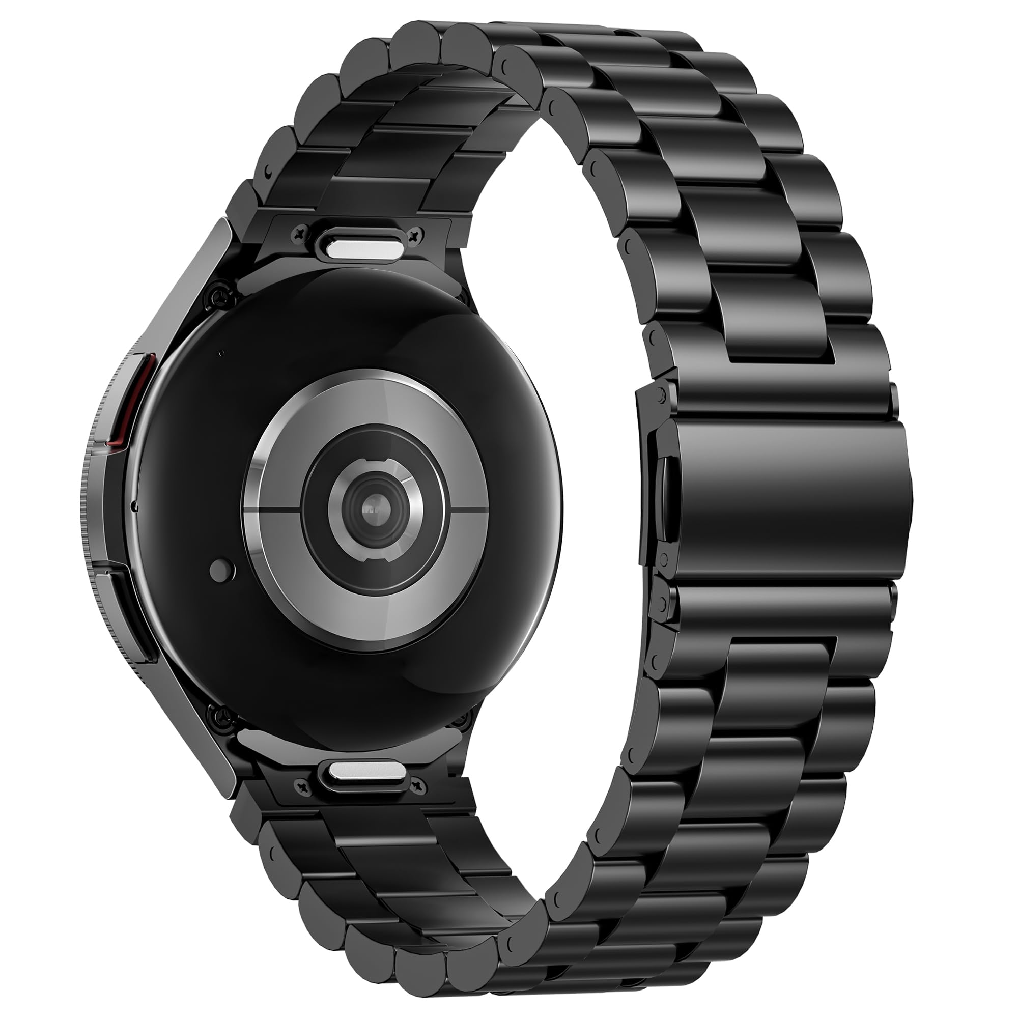 SUNDAREE One Click Strap Compatible with Samsung Galaxy Watch 7/Watch 6 Classic 47MM/5 Pro/FE,No Gap Men Woman Stainless Steel Metal Band for Galaxy