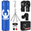 NZQXJXZ Heavy Bag Boxing for Adults, 4FT Boxing Punch Bag, Boxing Training Equipment with Unfilled Kicking Bag, Reflex Ball, MMA Gloves, Wristband,