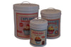 home sweet home   set 3 distressed shabby chic cupcake canister