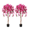 Fopamtri Artificial Plants Bougainvillea 120 cm Artificial Blossom, Fake Plants in Pot Large Pink Artificial Tree with Flowers for Home House Office