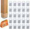 35pcs Square Chair Leg Floor Protectors, Silicon Chair Leg Cover for Hardwood Floors, Rectangle Floor Protectors for Chairs, No Scratches and No
