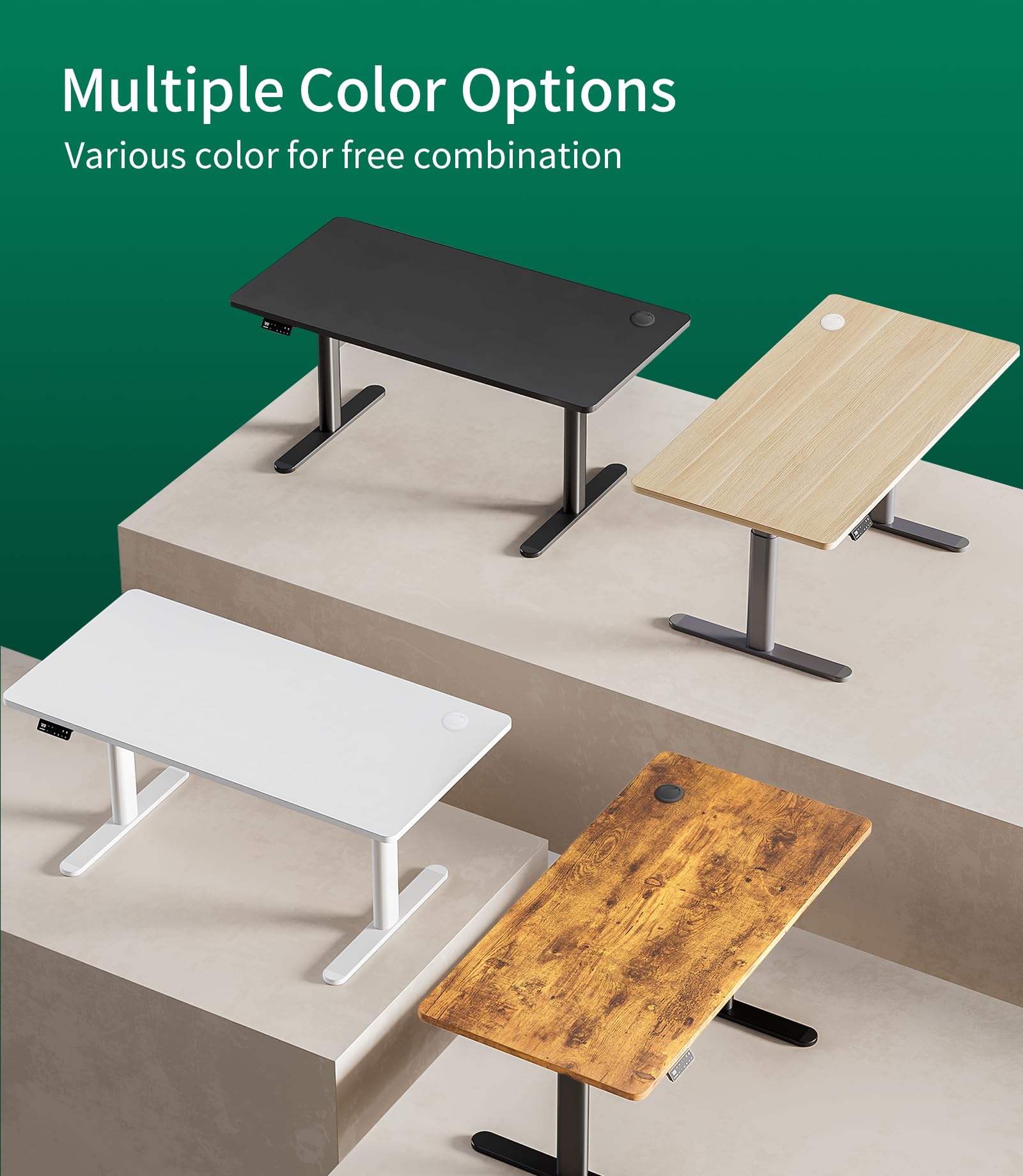 MAIDeSITe Table Top,Desktop for Height Adjustable Electric Standing Desk,120 * 60 * 2.5 cm