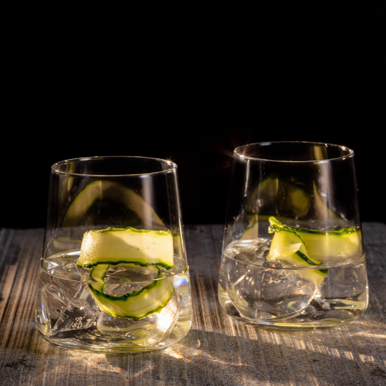 Krosno Water Juice Gin Tumbler Drinking Glasses | Set of 12 | 430 ML | Avant-Garde Collection | Durable Glass | Perfect for Home, Restaurants and