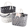 Hacaroa 3 Pack Portable Shower Caddy with Handles, Plastic Tote Storage Basket Toiletry Organizer Bin for Holding Soap, Shampoo, Cosmetics, Bathroom,