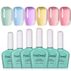 Firedeep Summer Pastel Gel Polish Set 6 Colors Macaron Lavender Yellow Light Green Pink Hema Free UV Light Cure Gel Polish Kit Nail Art DIY(10ml *6)
