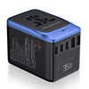 SAUNORCH Universal Travel Adapter, PD 35W 7 in 1 International Power Plug Adapter with 7.0A 4 USB-C and 2 USB-A Fast Wall Charger, Worldwide AC Outlet