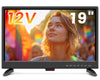 19 inch LED TV,Small tv with Digital T2 Tuner Freeview Receive,HDMI USB and RCA VGA inputs,12V car cable/AC for Campervan,bedroom(UK/EU)