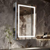 Janboe LED Medicine Cabinet,Bathroom Mirror Cabinet with Lights,20?28inch,Equip with Internal Light,Aluminum Construction,USB Shaver Socket,3