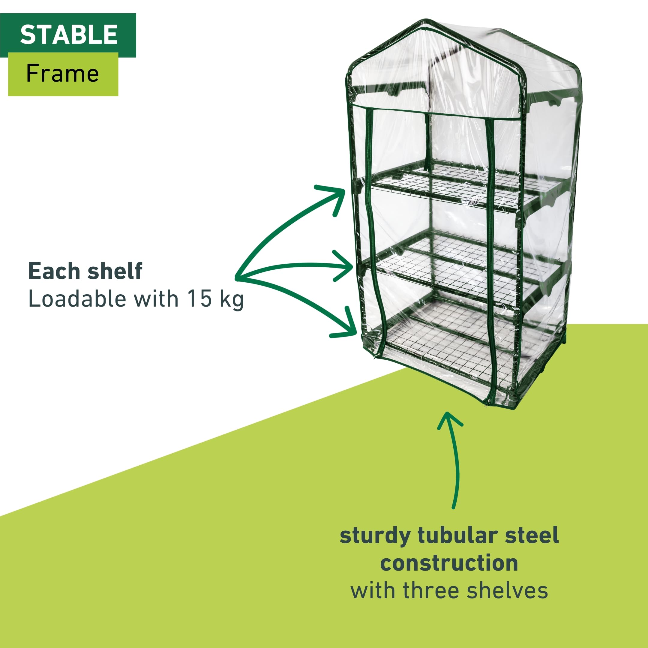 Windhager Balcony Cold Frame Foil Greenhouse for Herbs, Tomatoes etc. 68 x 49 x 128 cm