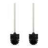 Relaxdays Toilet, Set of 2, Loo Brushes, WC, Removable Head, Bristles, No Holder Included Black 36 x 8 cm