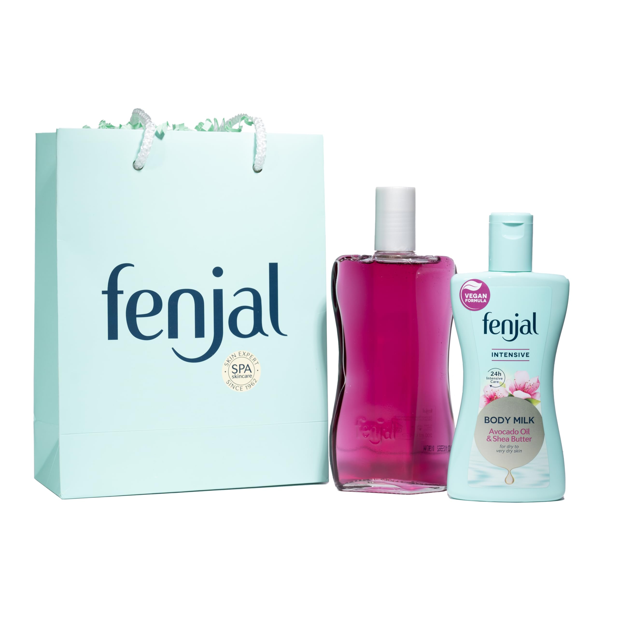 Fenjal Intensive bath luxury gifting set | For deep nourishment and relaxation | Gift set Contain : 1x Oil & Care Foam Bath 200 ml , 1x Body Milk