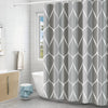 GERUIKE Grey Shower Curtain 180 x 180 cm - Weighted Shower Curtains Mould Proof Resistant, Machine Washable Bath Curtain with 12 Shower Curtain Rings,