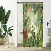 Uiiooazy Anti-Mould Shower Curtain, Narrow Docuhe Curtain 90 x 180 cm Jungle Green Tropical Palm Leaves Forest Small Bath Curtains Washable Fabric