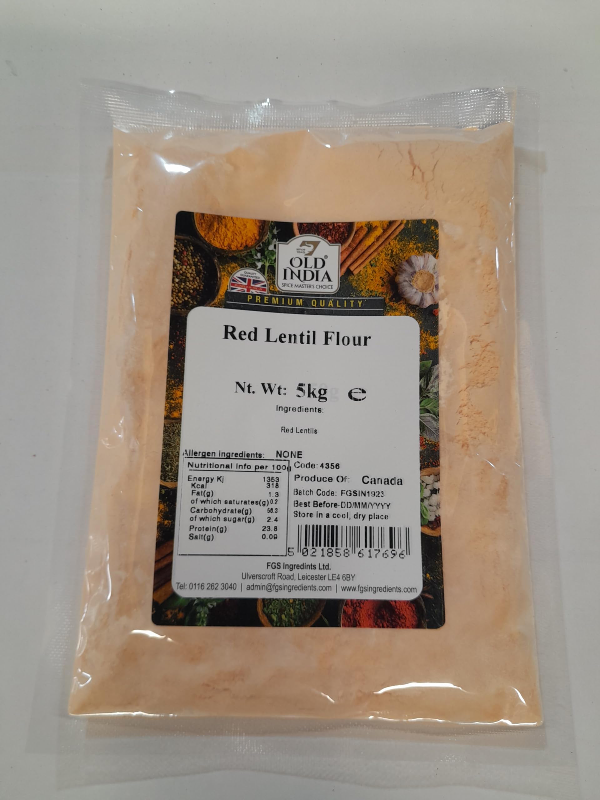 Old India Red Lentil Flour 5kg