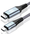 SWECENT 4K USB C to HDMI Cable 4M,USB Type C to HDMI Cable [Thunderbolt 3/4 Compatible] for MacBook iPad Pro/Air iMac,iPhone 16 15 Plus,Samsung S25 to