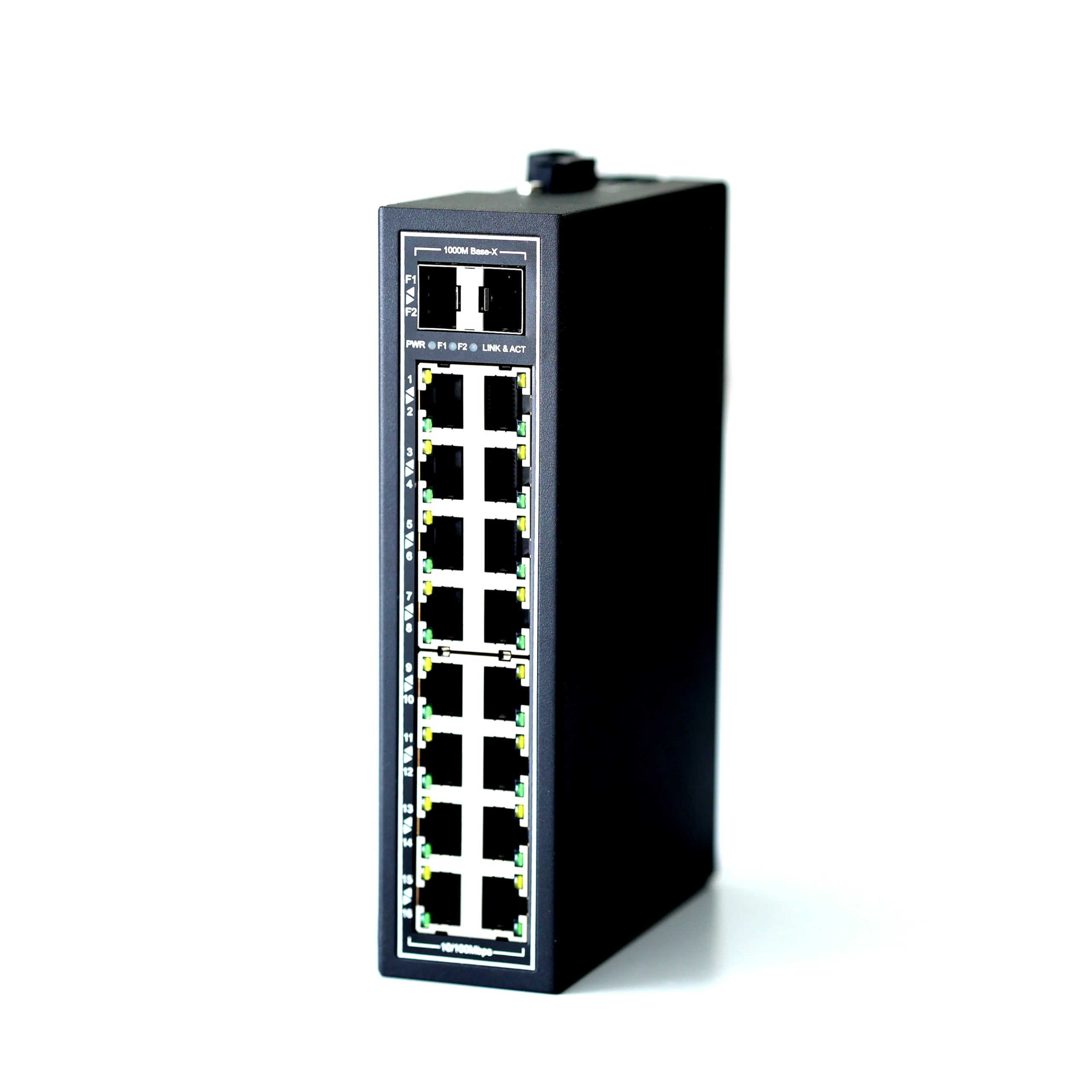 WIWAV WDH-16ET2GF-DC 10/100Mbps Unmanaged 18-Port Industrial Ethernet Switches with DIN Rail/Wall-Mount (Fanless,-30?~75?)