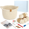 Reessy Crochet kit, Round Basket Crochet Starter Kit with Instruction, Crochet Hook, Thick Yarn, Complete Crochet Kits for Beginners Adults Learn How