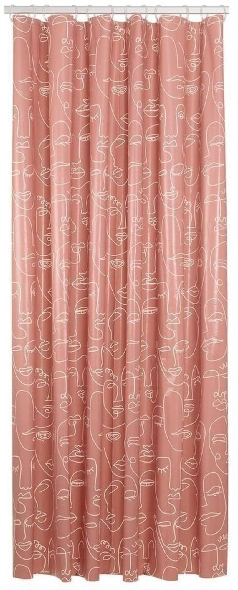 Sealskin Mind Shower curtain 180x200 cm PEVA Dark pink / White