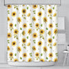 AIBIIN 180x180cm Sunflower Shower Curtain Summer Yellow Floral Home Bathtubs Bathroom Curtain Decoration Set 12 Hooks