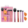 Real Techniques Everyday Essentials + Makeup Sponge Kit, 4 Makeup Brushes and 2 Makeup Blender Sponges,Blush, Bronzer, Eyeshadow, and Powder,