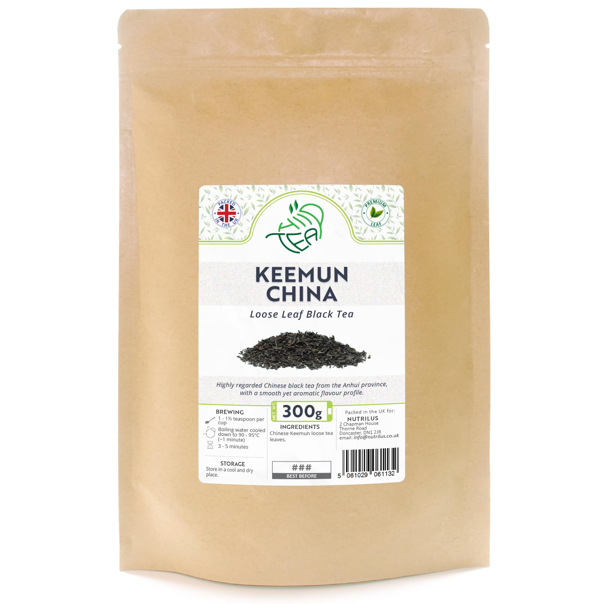Keemun China Premium Loose Leaf Black Tea - Chinese Tea ? Smooth yet Aromatic (300g)