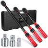 ATsafepro Torque Wrenches Set 1/4 3/8 1/2 inch Drive Click, Torque Wrench Bike Moto Auto 3-25NM 5-60NM 20-230NM, Dual Direction Adjustable 72 Tooth