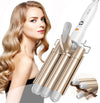 Three Barrel Hair Waver 25MM Big Wave Hair Curling Iron Wand with Two Speed Temperature Control, Ceramic Tourmaline Triple Barrels, Dual Voltage