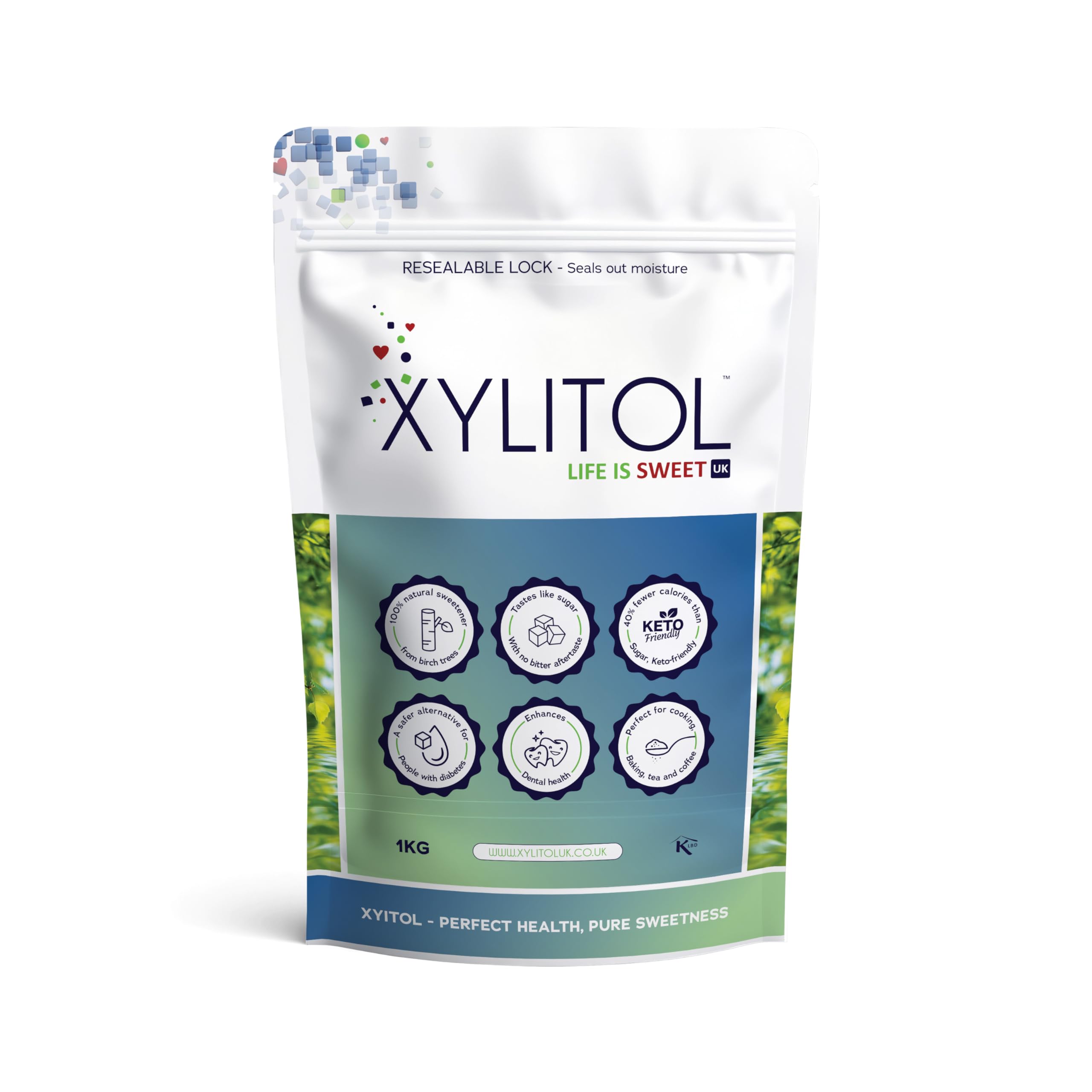 Xylitol Sweetener - 2kg Natural Sugar Substitute, Keto Sweetener, Diabetic Sugar, Xylitol Sugar Alternative