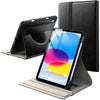 JETech Rotating Case for iPad (A16) 11th/10th Generation (2025/2022) with Pencil Holder, 360 Degree Rotation PU Leather Folio Protective Cover (Black)