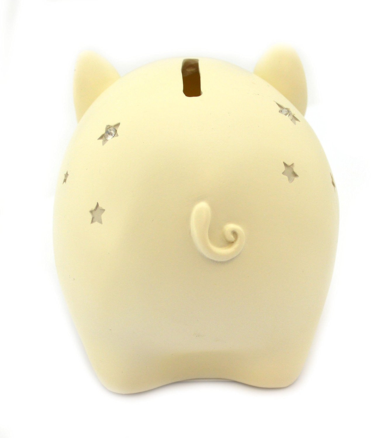 Bambino Star Decorated Cream Pig Money Bank \ Savings Bank