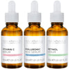 PraNaturals Skin Perfector Face Serum Kit 3x30ml ? Hyaluronic Acid, Retinol & Vitamin C ? Face Care Anti Ageing Lotion, Reduces fine lines and