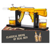 Oaksea Christmas Whiskey Gift Sets for Men, AK47 Whiskey Decanter Set with 2 Glasses, Unique Birthday Gifts for Dad Grandad, Cool Secret Santa