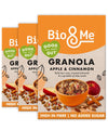 Bio&Me Apple and Cinnamon Granola 3-Pack (3 x 360g) ? Vegan, High Fibre, No Added Sugar, Gut-Loving Breakfast Cereal