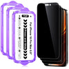 Ksleri 3 Pack for iPhone 16 Pro Max Privacy Screen Protector, Anti-Spy Tempered Glass Film with Auto-Aligning Easy Installation Kit, Anti-Scratch, 9H
