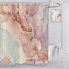 ASDCXZ Shower Curtain Marble 180x180 cm, Modern Abstract Gold Orange Purple Marble Optic Texture Washable Fabric Shower Curtains Polyester Textile