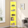 YITAHOME 5 Tiers BookShelf, Corner Bookshelf with LED Lighting, Corner Bookcase Unit, Bluetooth Music Synchronisation, Display Cabinets for Bedroom