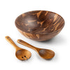 BF BILL.F SINCE 1983 Wooden Salad Bowl 30cm, Acacia Wood Salad Bowls Set, Large Salad Serving Bowl for Fruits Mixing Bowl with Servers-3-Piece Large