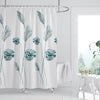 FSZhenZuan Shower Curtain 200 x 200 cm Drop Water Repellent Anti Mould Wet Room Shower Curtain with Hooks Washable Thicken Polyester Fabric Palm Leaf