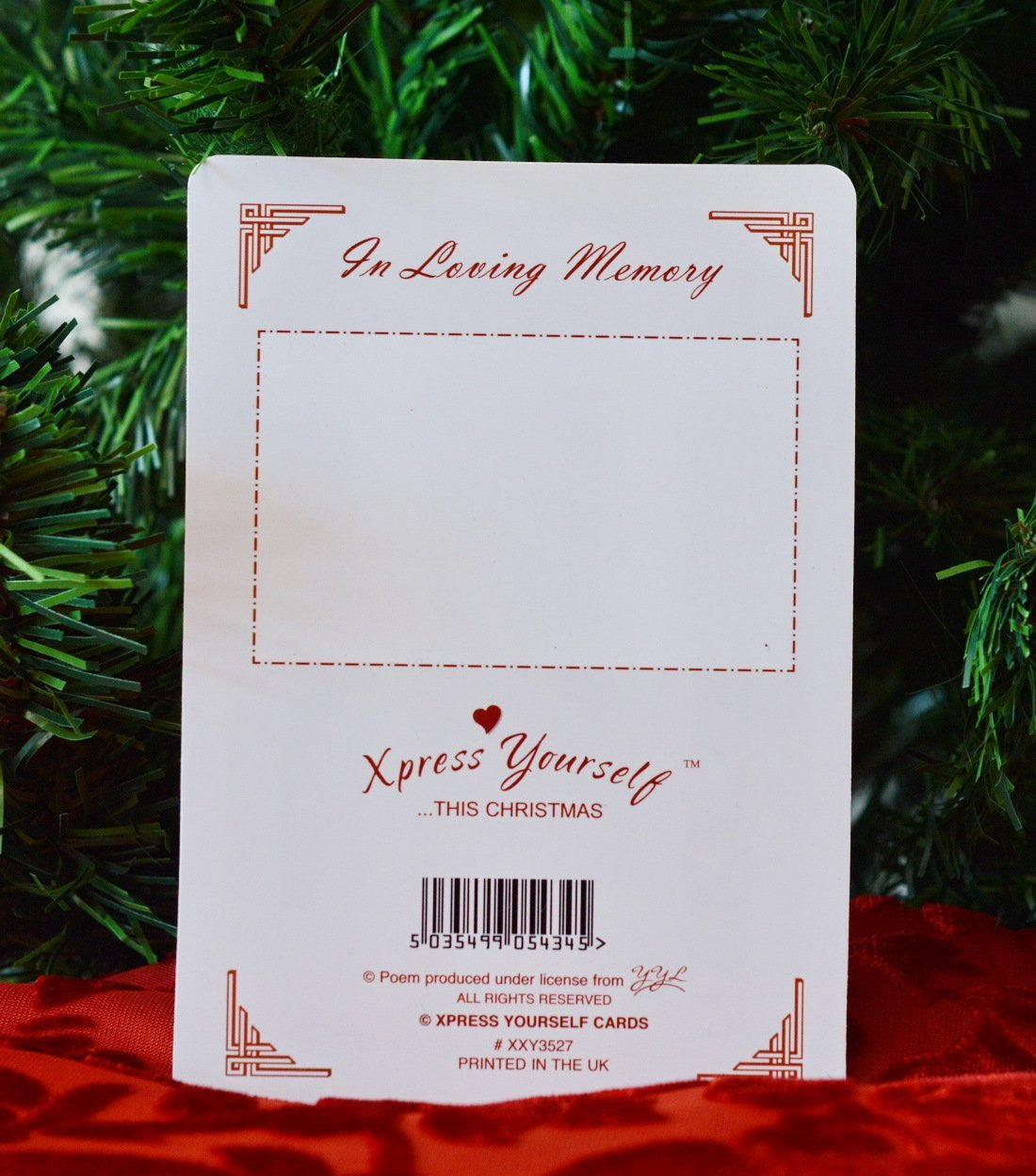 Graveside Memorial Christmas Card & Holder -Missing You So Much Daughter 3527