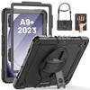 SEYMAC Case for Samsung Galaxy Tab A9 Plus 11 inch 2023, Shockproof Protective Galaxy A9 Plus Tablet Case With Screen Protector/Hand Strap/Rotating