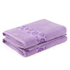 Go West Floral Jacquard Bath Towels ? Lilac, Pack of 2, Extra Large 70x150 cm, 500 GSM Combed Cotton, Soft & Highly Absorbent