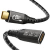 ZIKNYDO 8K USB C Extension 2m, (USB C Extender 20Gbps Data Transfer, Charging 240W), Video 4K@144Hz/ 60Hz USB 3.2 Type C Extension Cable for